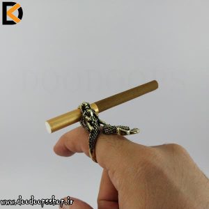 انگشتر نگهدارنده سیگار طلایی فلزی فری سایز مردانه و زنانه