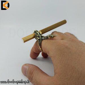 چوب سیگار انگشتی طلایی با طراحی خاص و زیبا